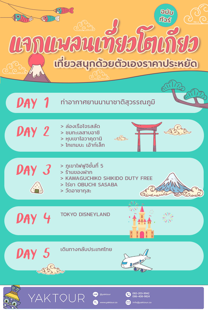 แจกแพลนเที่ยวญี่ปุ่นด้วยตัวเองราคาประหยัด